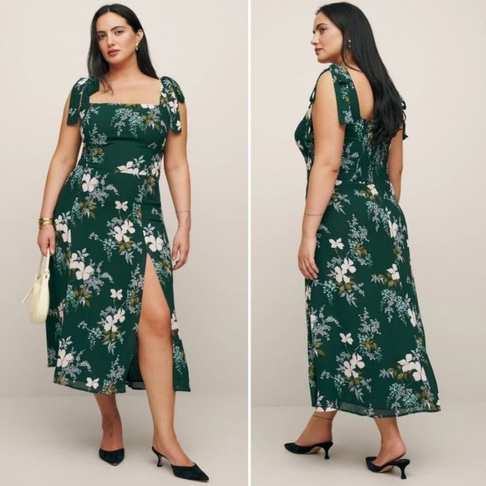 ✨ NEW Reformation Twilight Dress in Portia Green 18 - Picture 5 of 11